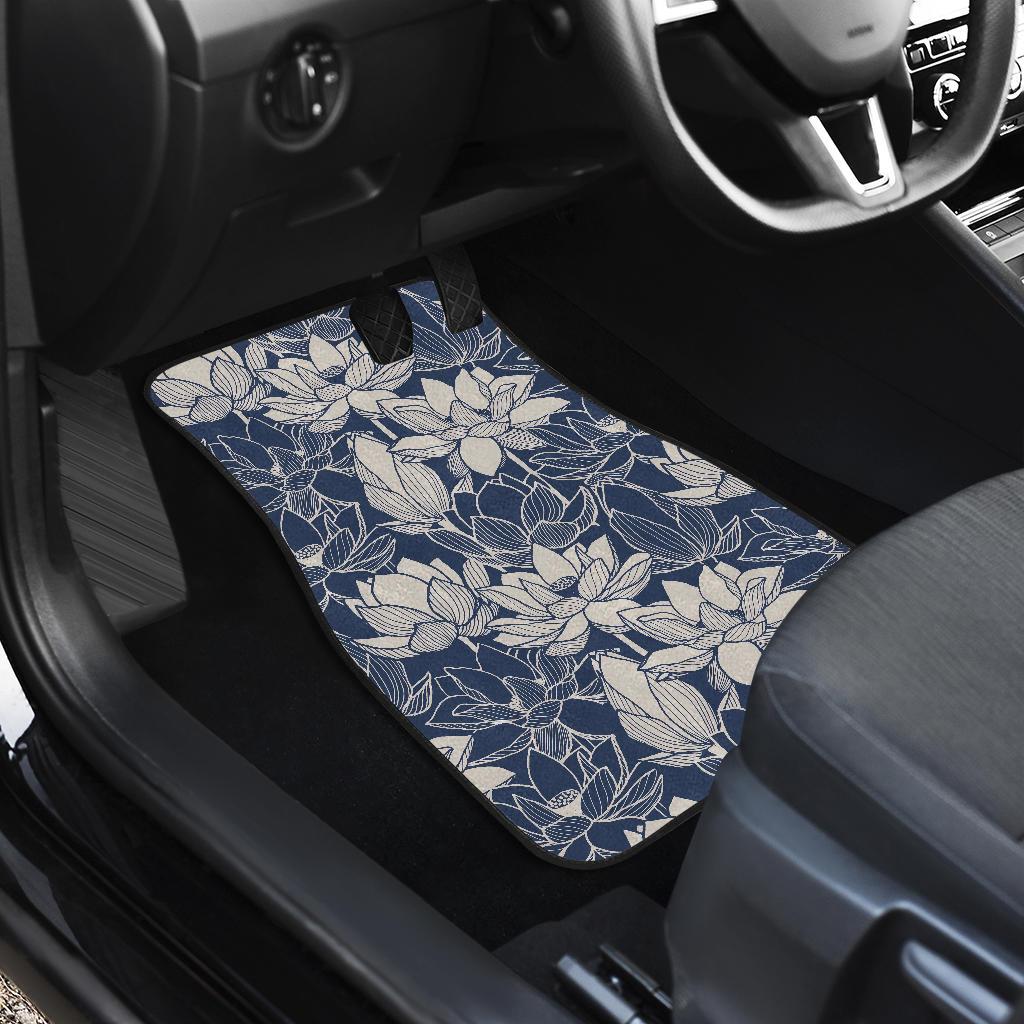 Water Lily Pattern Print Design WL04 Car Floor Mats-JORJUNE.COM