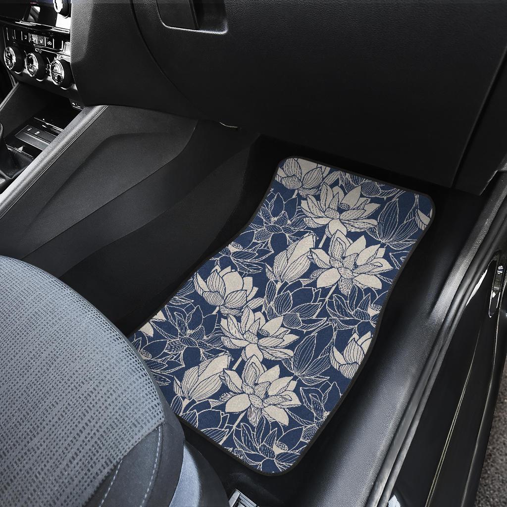Water Lily Pattern Print Design WL04 Car Floor Mats-JORJUNE.COM