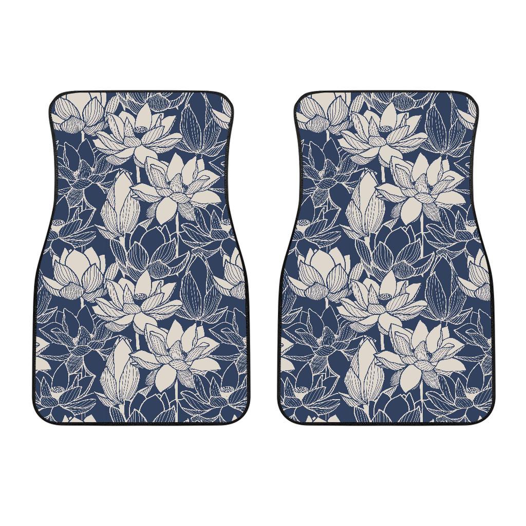 Water Lily Pattern Print Design WL04 Car Floor Mats-JORJUNE.COM