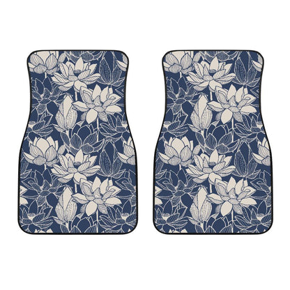 Water Lily Pattern Print Design WL04 Car Floor Mats-JORJUNE.COM