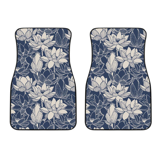 Water Lily Pattern Print Design WL04 Car Floor Mats-JORJUNE.COM