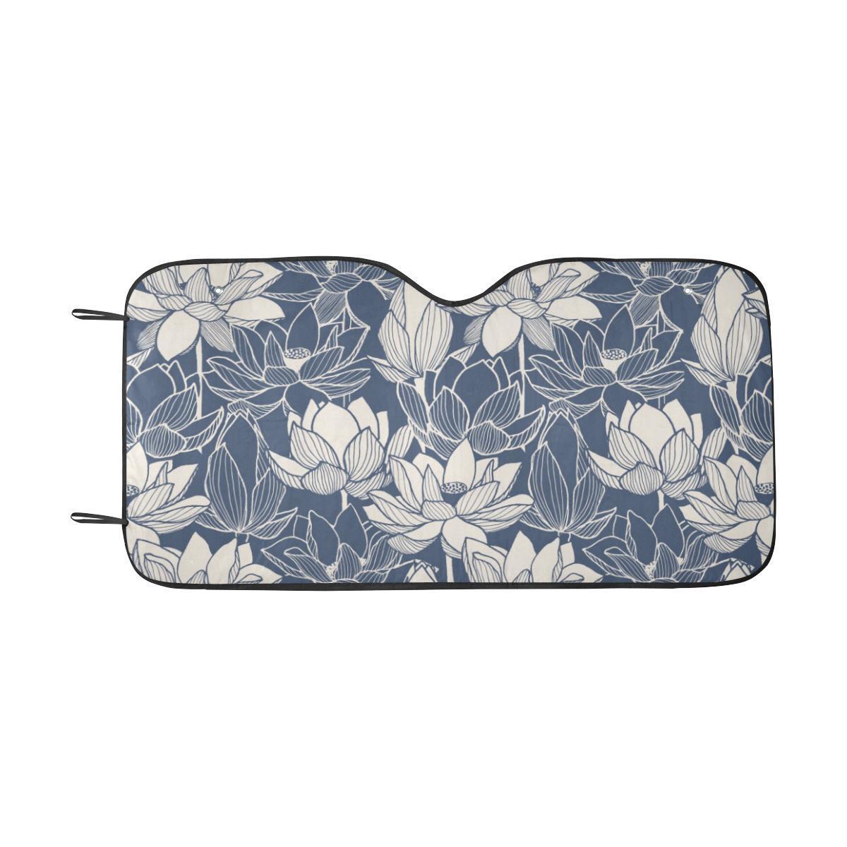 Water Lily Pattern Print Design WL04 Car Sun Shade-JorJune