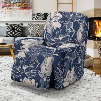 Water Lily Pattern Print Design WL04 Recliner Slipcover-JORJUNE.COM