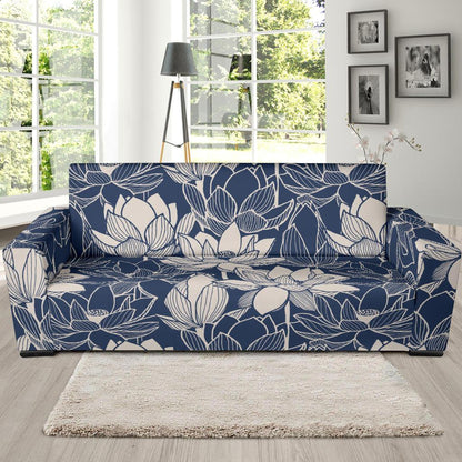 Water Lily Pattern Print Design WL04 Sofa Slipcover-JORJUNE.COM