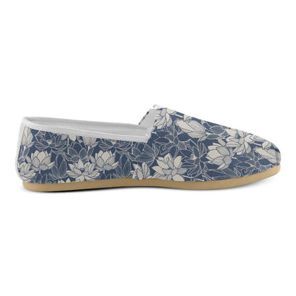 Water Lily Pattern Print Design WL04 Women Casual Shoes-JorJune.com