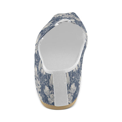 Water Lily Pattern Print Design WL04 Women Casual Shoes-JorJune.com
