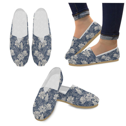Water Lily Pattern Print Design WL04 Women Casual Shoes-JorJune.com