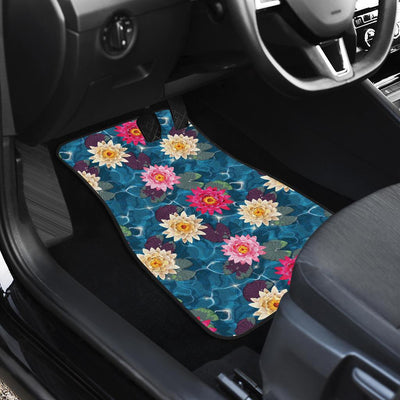 Water Lily Pattern Print Design WL05 Car Floor Mats-JORJUNE.COM