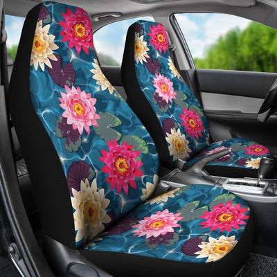 Water Lily Pattern Print Design WL05 Universal Fit Car Seat Covers-JorJune