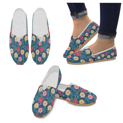 Water Lily Pattern Print Design WL05 Women Casual Shoes-JorJune.com
