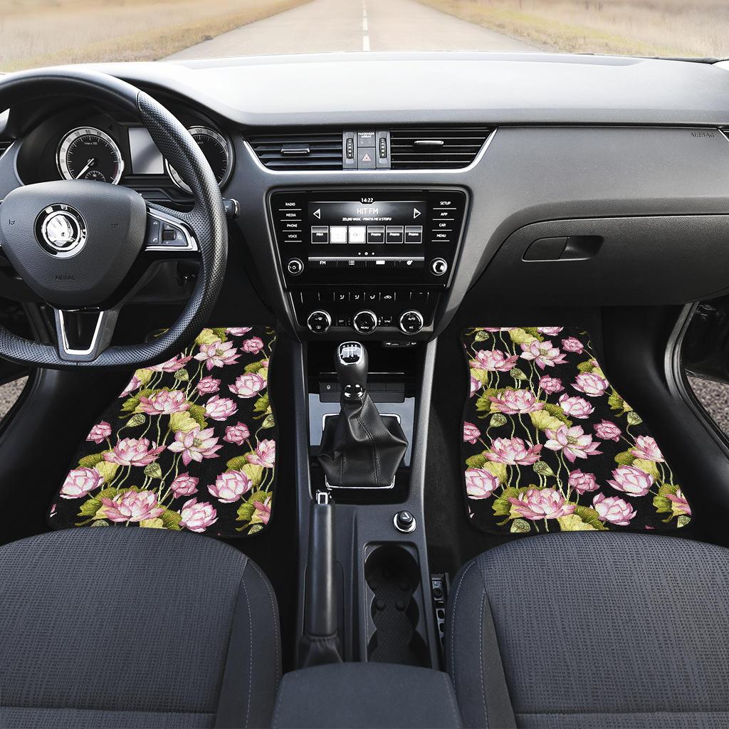 Water Lily Pattern Print Design WL06 Car Floor Mats-JORJUNE.COM
