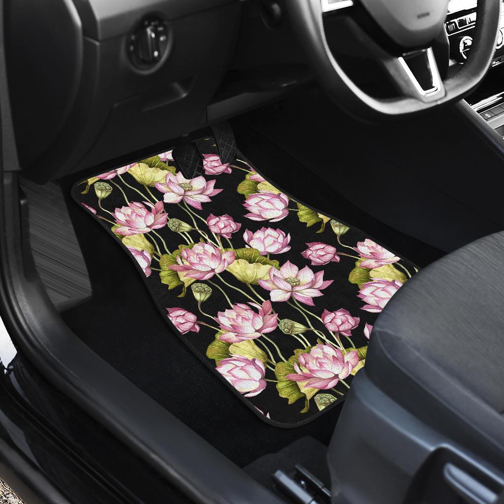 Water Lily Pattern Print Design WL06 Car Floor Mats-JORJUNE.COM