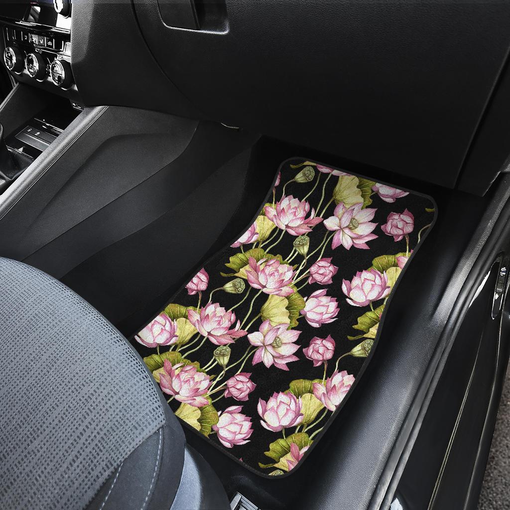 Water Lily Pattern Print Design WL06 Car Floor Mats-JORJUNE.COM