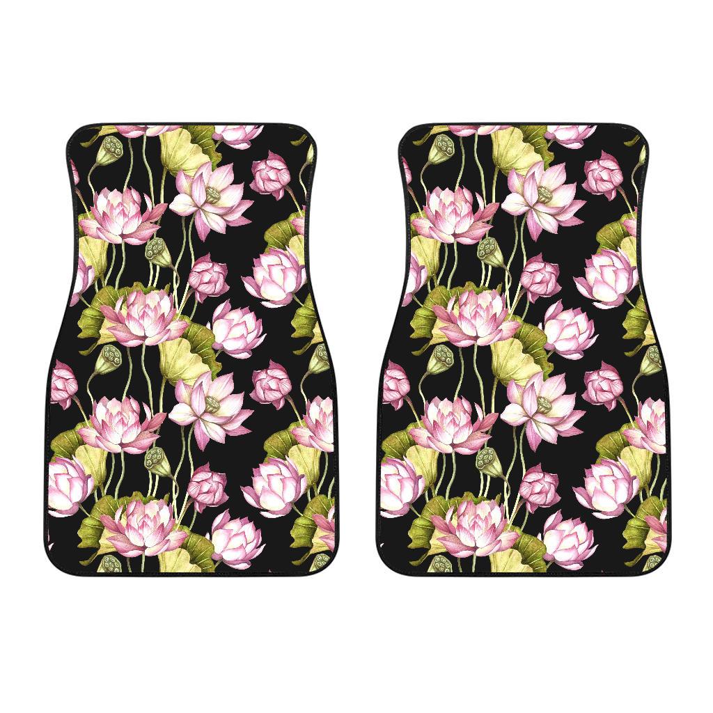 Water Lily Pattern Print Design WL06 Car Floor Mats-JORJUNE.COM