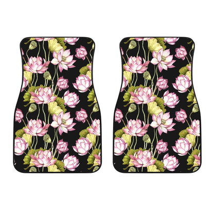 Water Lily Pattern Print Design WL06 Car Floor Mats-JORJUNE.COM