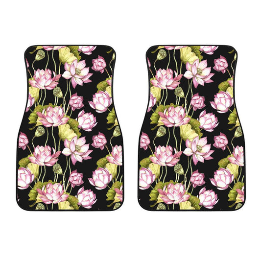 Water Lily Pattern Print Design WL06 Car Floor Mats-JORJUNE.COM