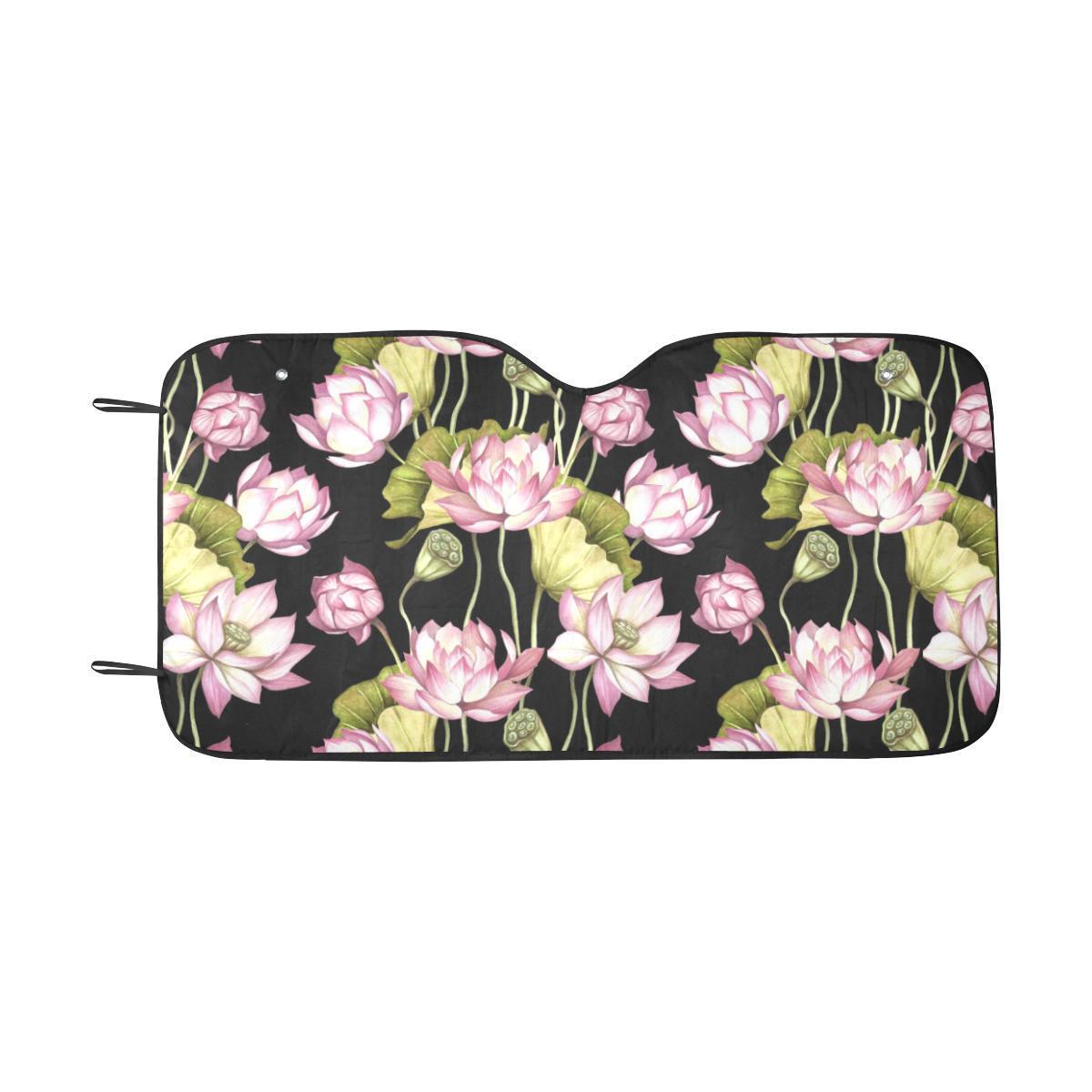 Water Lily Pattern Print Design WL06 Car Sun Shade-JorJune