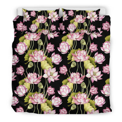 Water Lily Pattern Print Design WL06 Duvet Cover Bedding Set-JORJUNE.COM