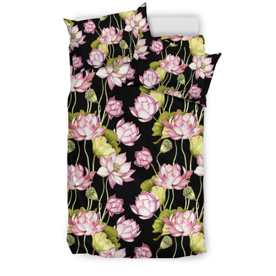 Water Lily Pattern Print Design WL06 Duvet Cover Bedding Set-JORJUNE.COM