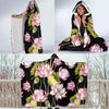 Water Lily Pattern Print Design WL06 Hooded Blanket-JORJUNE.COM