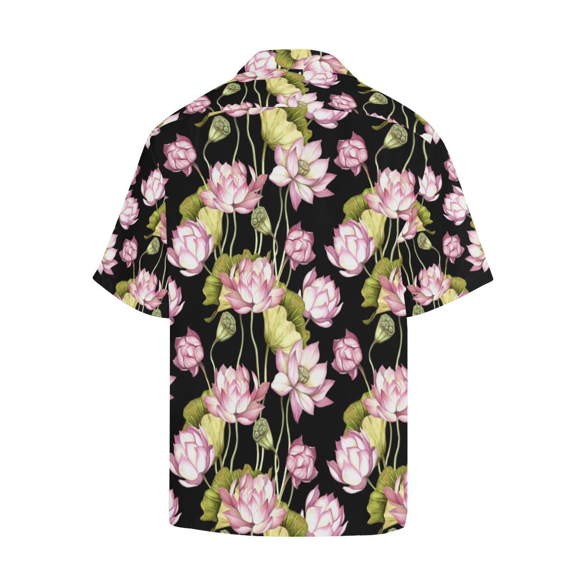 Water Lily Pattern Print Design WL06 Men Hawaiian Shirt-JorJune