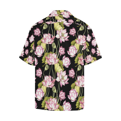 Water Lily Pattern Print Design WL06 Men Hawaiian Shirt-JorJune