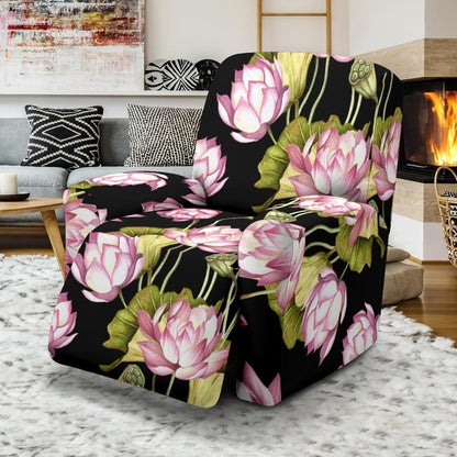 Water Lily Pattern Print Design WL06 Recliner Slipcover-JORJUNE.COM