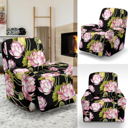 Water Lily Pattern Print Design WL06 Recliner Slipcover-JORJUNE.COM
