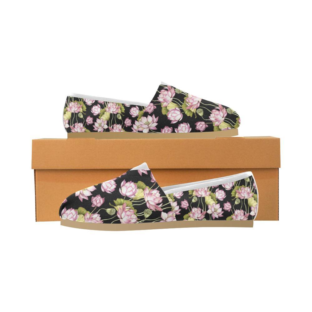 Water Lily Pattern Print Design WL06 Women Casual Shoes-JorJune.com