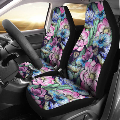 Water Lily Pattern Print Design WL07 Universal Fit Car Seat Covers-JorJune