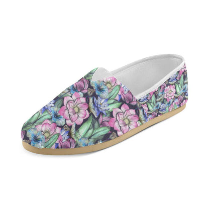 Water Lily Pattern Print Design WL07 Women Casual Shoes-JorJune.com