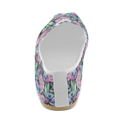 Water Lily Pattern Print Design WL07 Women Casual Shoes-JorJune.com