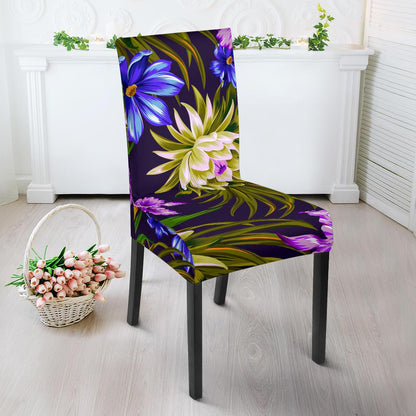 Water Lily Pattern Print Design WL08 Dining Chair Slipcover-JORJUNE.COM
