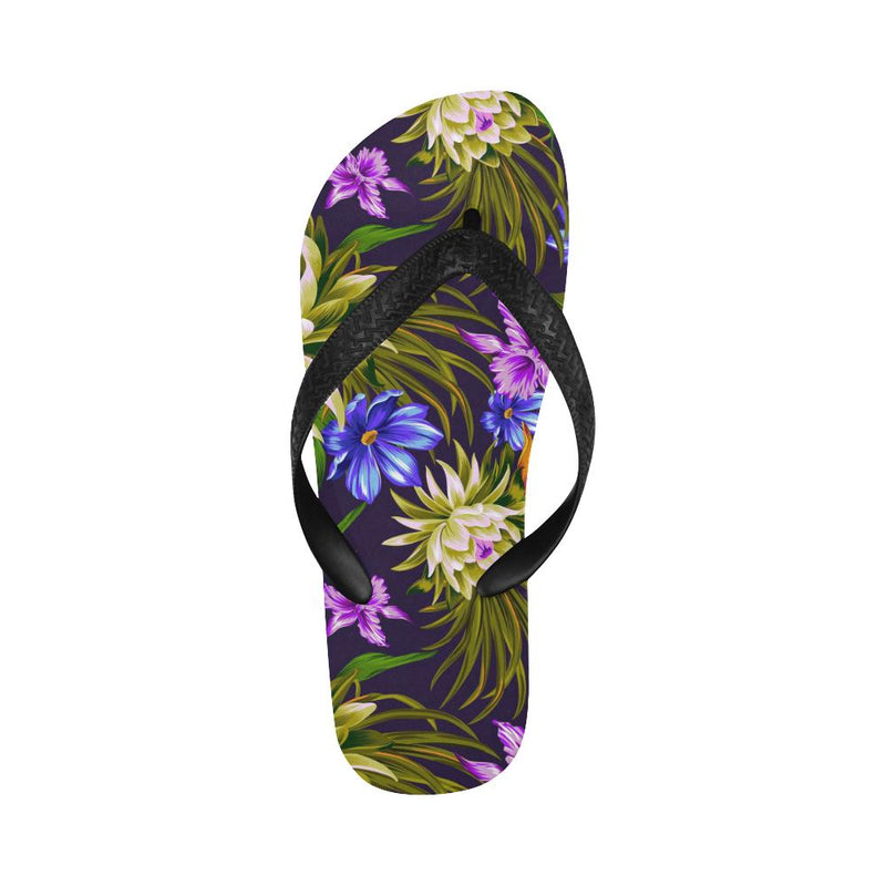 Water Lily Pattern Print Design WL08 Flip Flops-JorJune