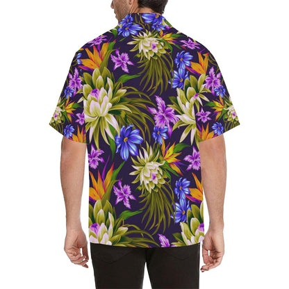 Water Lily Pattern Print Design WL08 Men Hawaiian Shirt-JorJune