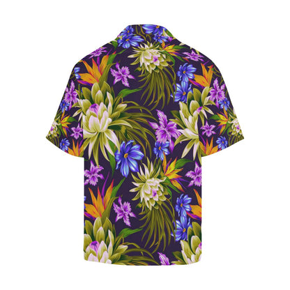 Water Lily Pattern Print Design WL08 Men Hawaiian Shirt-JorJune