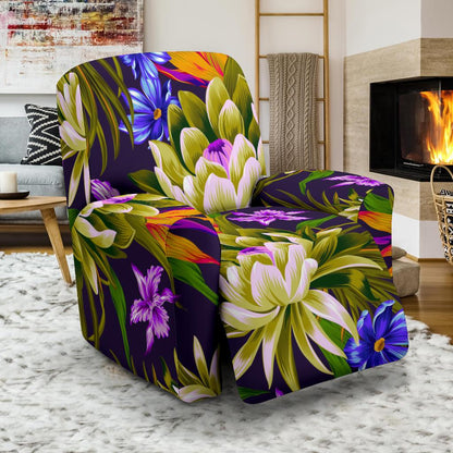 Water Lily Pattern Print Design WL08 Recliner Slipcover-JORJUNE.COM