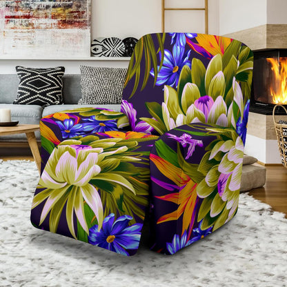 Water Lily Pattern Print Design WL08 Recliner Slipcover-JORJUNE.COM