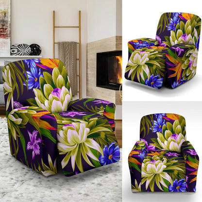 Water Lily Pattern Print Design WL08 Recliner Slipcover-JORJUNE.COM
