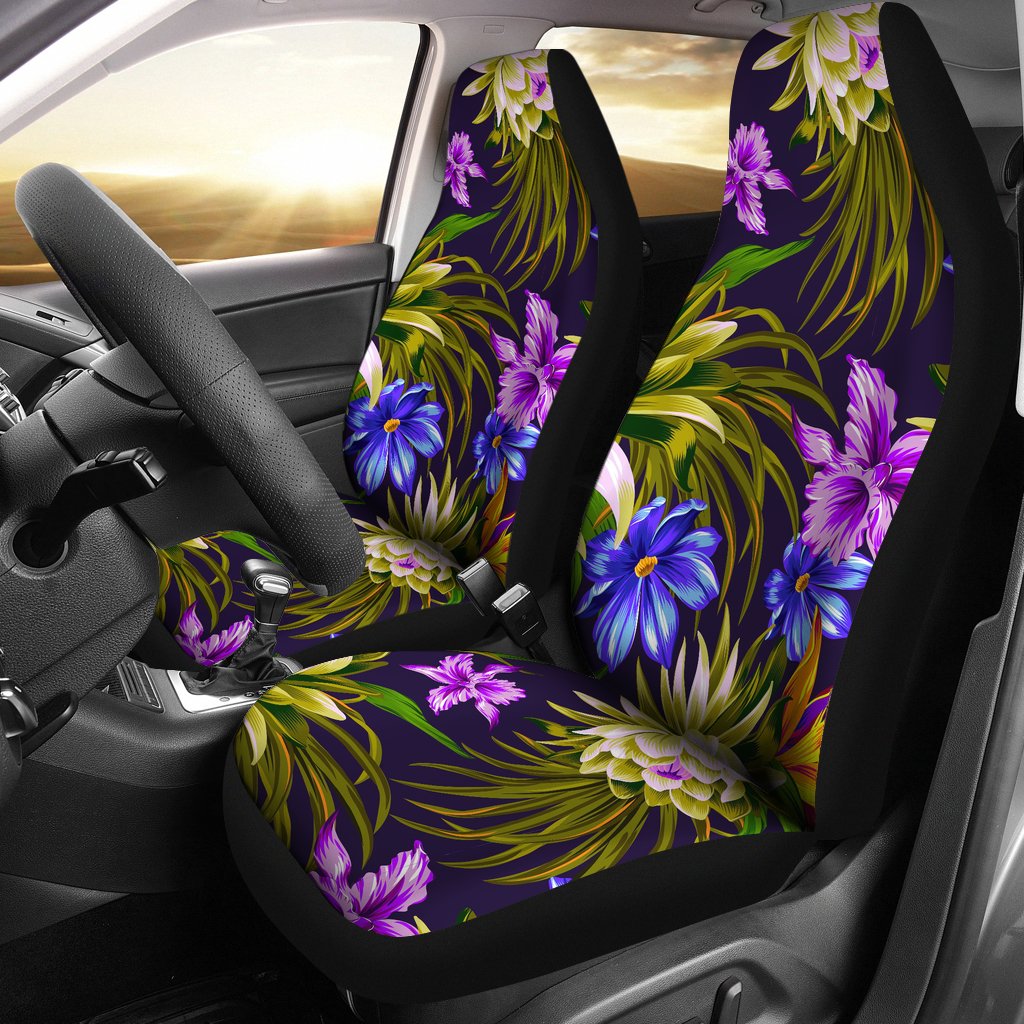 Water Lily Pattern Print Design WL08 Universal Fit Car Seat Covers-JorJune