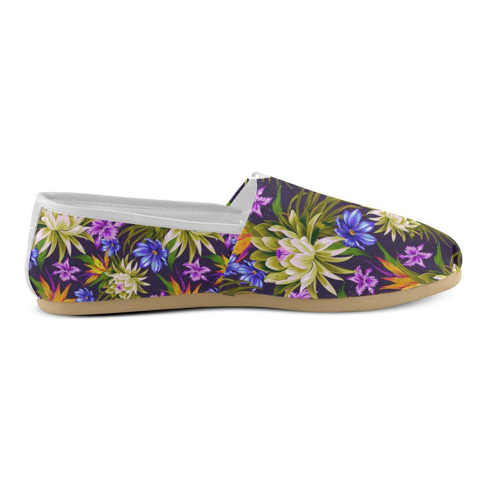 Water Lily Pattern Print Design WL08 Women Casual Shoes-JorJune.com