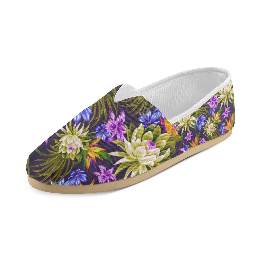 Water Lily Pattern Print Design WL08 Women Casual Shoes-JorJune.com