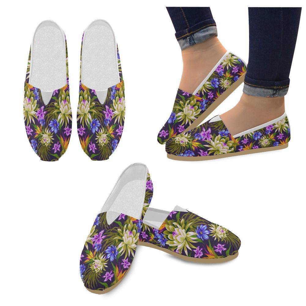 Water Lily Pattern Print Design WL08 Women Casual Shoes-JorJune.com