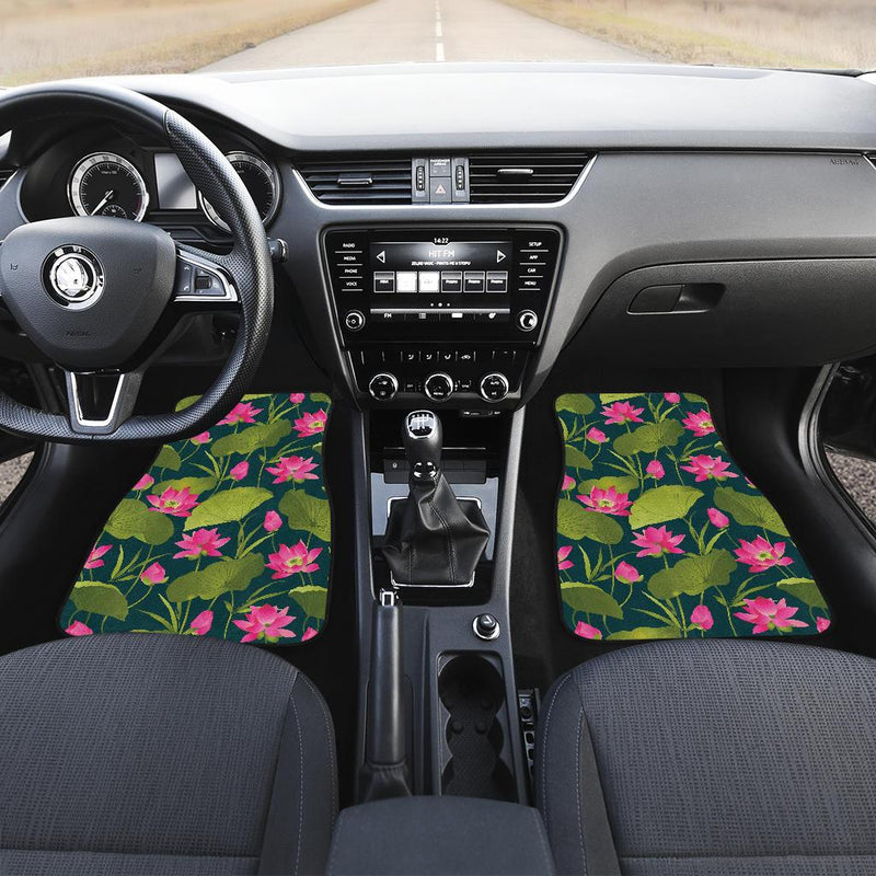 Water Lily Pattern Print Design WL09 Car Floor Mats-JORJUNE.COM