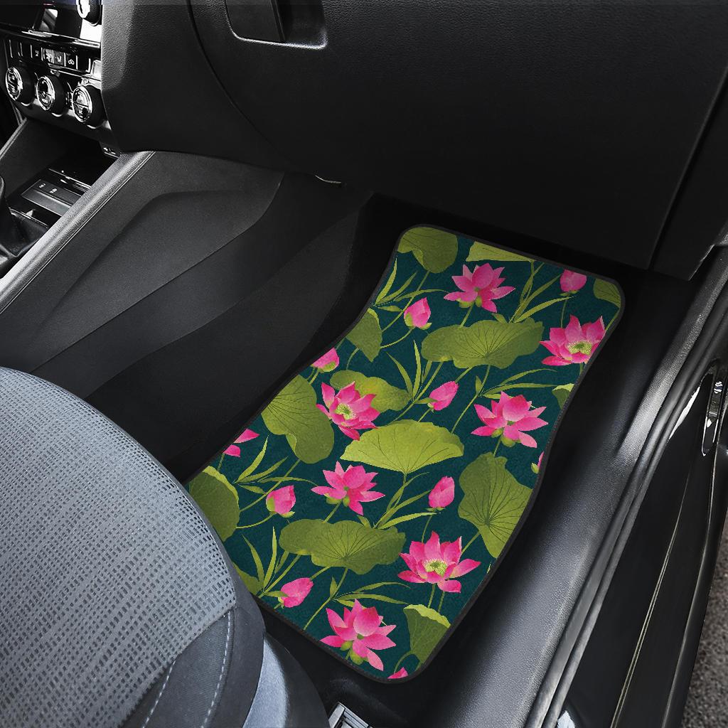 Water Lily Pattern Print Design WL09 Car Floor Mats-JORJUNE.COM