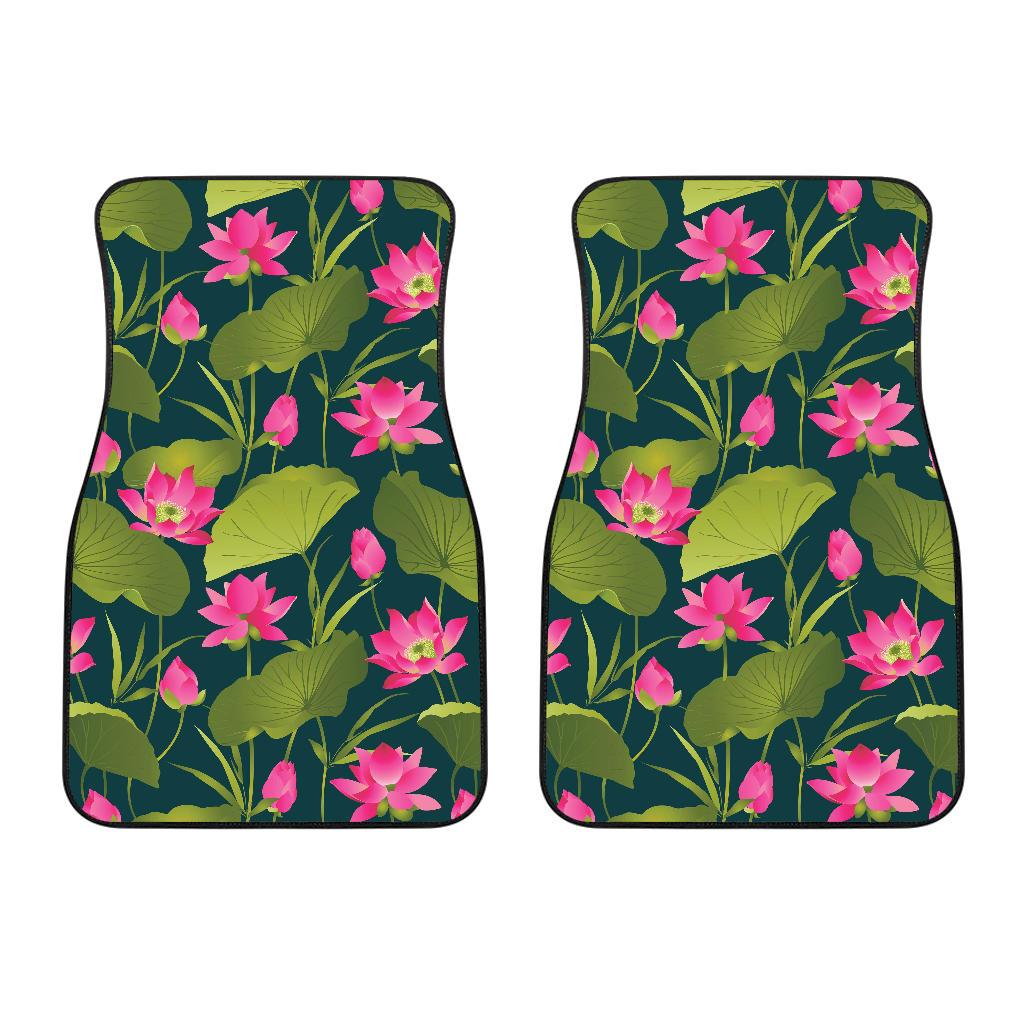 Water Lily Pattern Print Design WL09 Car Floor Mats-JORJUNE.COM