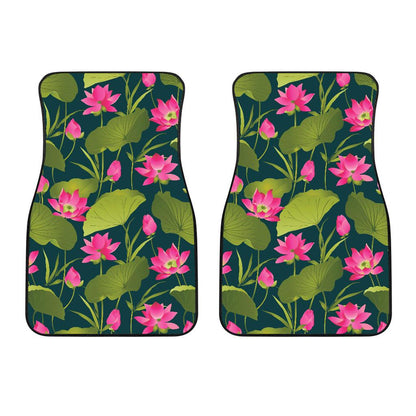 Water Lily Pattern Print Design WL09 Car Floor Mats-JORJUNE.COM