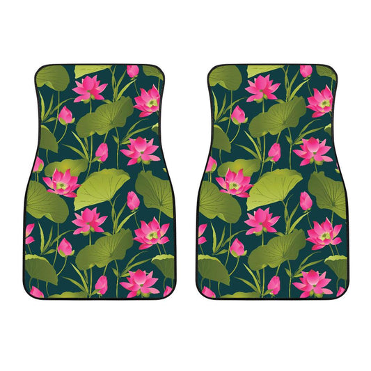 Water Lily Pattern Print Design WL09 Car Floor Mats-JORJUNE.COM
