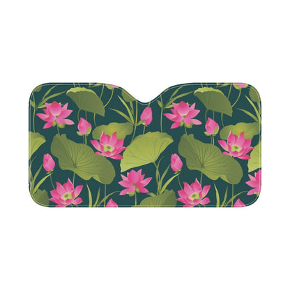Water Lily Pattern Print Design WL09 Car Sun Shade-JorJune