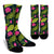 Water Lily Pattern Print Design WL09 Crew Socks-JORJUNE.COM